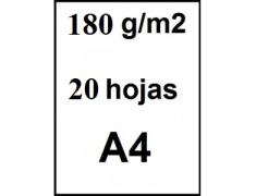 Papel fotográfico A4 180gr brilhante 20uds