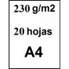 Papel fotográfico A4 230gr brilhante 20uds