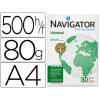 Papel multifuncional A4 Navigator 80 g / m2 500 fólios