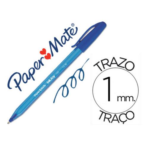 PAPERMATE PEN INKJOY 100 STICK BLUE