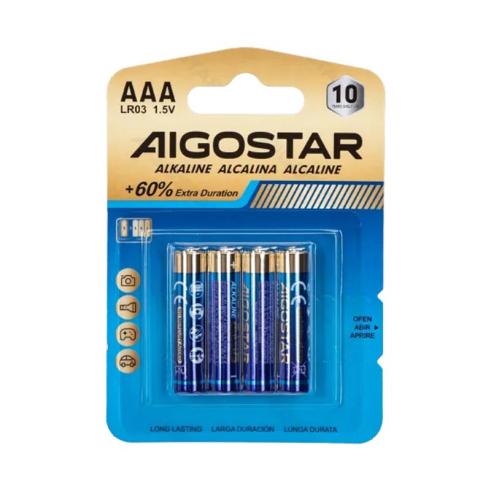 BATERIA ALCALINA AAA LR03 1,5V (4 UNIDADES)