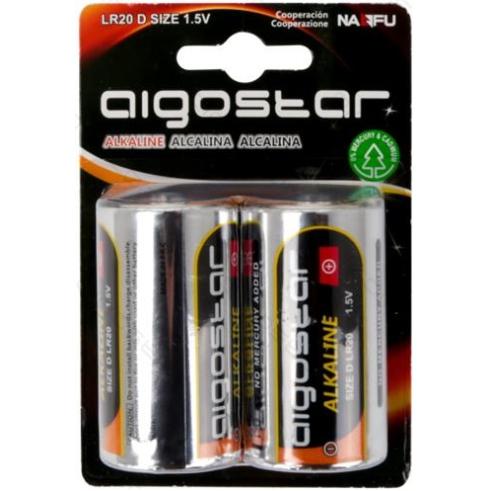 BATERIA ALCALINA LR20 D 1,5V (2 UNIDADES)