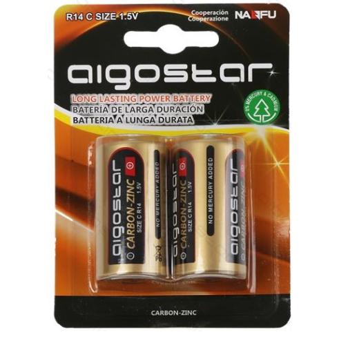 BATERIA DE ZINCO-CARBONO R14 C 1.5V (2 UNIDADES)