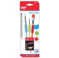 Pincel infantil 3u Easy Grip (Vermelho/Verde/Azul)