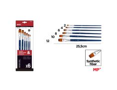 Pincel Profissional Azul Pincel Plano 6 Unidades
