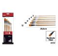 Pincel Profissional Natural Pincel Plano 6 Unidades