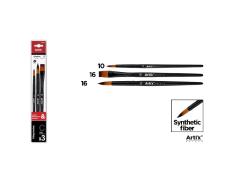 Pincel Sintético Profissional 3u (10, 16, 16)