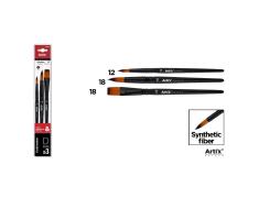Pincel Sintético Profissional 3u (12, 18, 18)