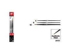 Pincel Sintético Profissional 3u (6, 10, 4)