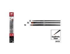 Pincel Sintético Profissional 3u (8, 14, 12)