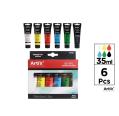 TINTA ACRÍLICA 6 TUBOS 35ML ARTIX
