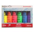 TINTA ACRÍLICA 6 TUBOS CORES FLUORESCENTES 35ML ARTIX