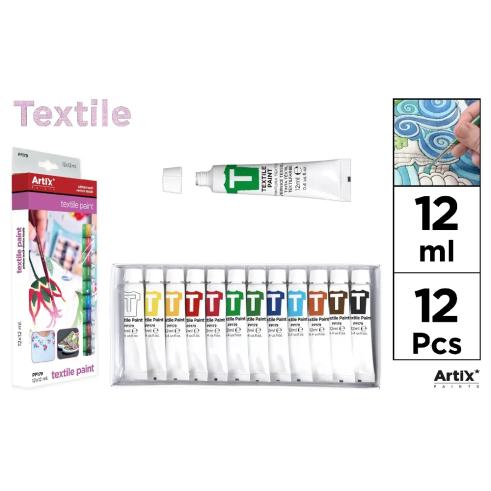 Tintas Têxteis 12 Tubos Artix