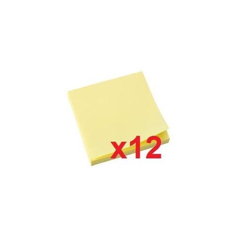 Q-CONNECT BLOC 1200 NOTAS REPOSICIONÁVEIS 76 X 76 MM AMARELO (12 unidades x 100)
