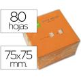 Q-CONNECT BLOC 80 NOTAS REPOSICIONÁVEIS 76 X 76 MM LARANJA NEON
