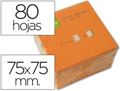 Q-CONNECT BLOC 80 NOTAS REPOSICIONÁVEIS 76 X 76 MM LARANJA NEON