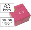 Q-CONNECT BLOC 80 NOTAS REPOSICIONÁVEIS 76 X 76 MM NEON ROSA