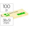 Q-CONNECT ADESIVO REPOSICIONÁVEL BLOCO DE NOTA 38x51 MM AMARELO (3X100 FOLHAS)