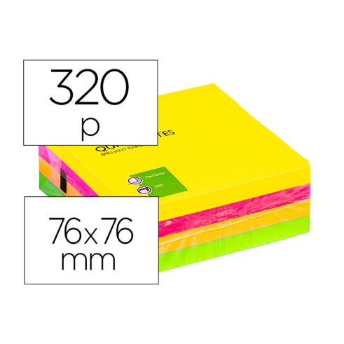 Q-CONNECT BLOC ADHESIVE NOTAS 75mmx75mm CORES