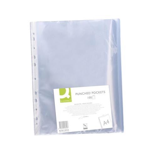 Q-CONNECT Saco com 100 Porta Documentos Multifuros Capas A4 50mc