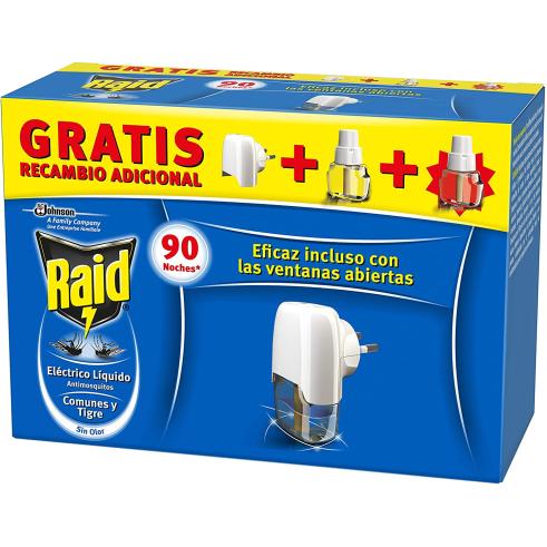 APLICADOR ELÉTRICO RAID INSECTICIDA + 2 PEÇAS SOBRESSALENTES