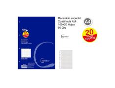 Recarga Fólios A4 120 Folhas 4 Broca 90g