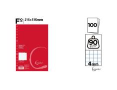 Recarga Fólios A4 100 Folhas 16 Broca 90g