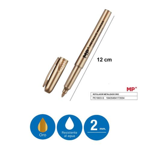Marcador Metálico Dourado