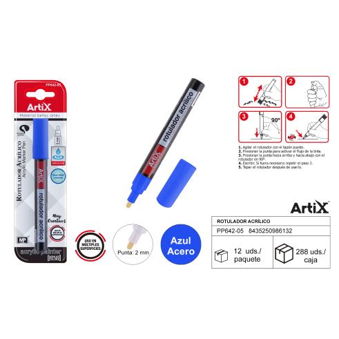 MARCADOR DE TINTA ARTIX AZUL ACRÍLICO