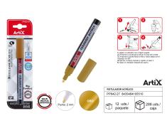 MARCADOR DE TINTA ACRÍLICA DOURADA ARTIX