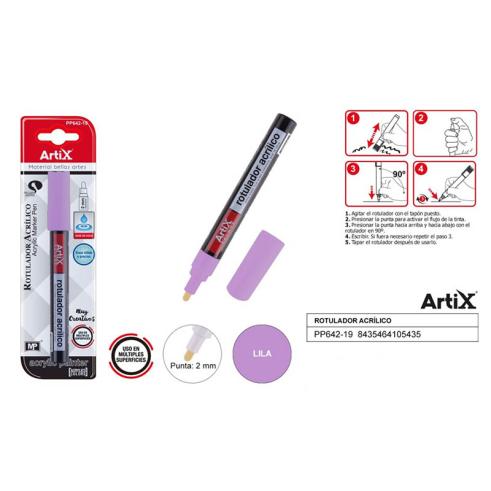 MARCADOR DE TINTA ARTIX LILÁS ACRÍLICO
