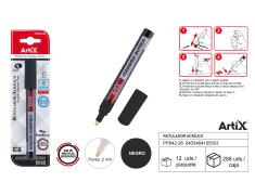 MARCADOR DE TINTA ACRÍLICA PRETA ARTIX