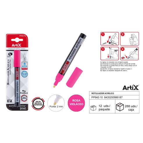 MARCADOR DE PINTURA ACRÍLICA ARTIX PINK