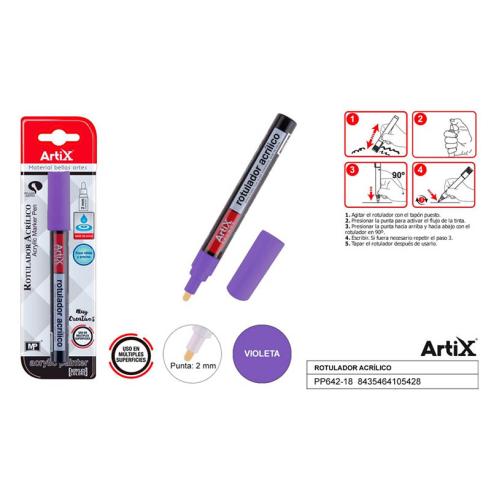 MARCADOR DE TINTA ARTIX VIOLETA ACRÍLICO