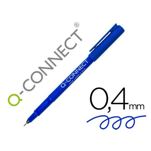 Marcador de Ponta de Fibra Fine Liner Azul 0,4 mm Q-Connect