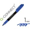 MARCADOR Q-CONNECT FIBRA PERMANENTE 1,0mm AZUL