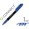 MARCADOR Q-CONNECT FIBRA PERMANENTE 1,0mm AZUL