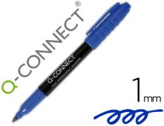 MARCADOR Q-CONNECT FIBRA PERMANENTE 1,0mm AZUL