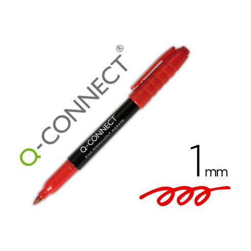 MARKER Q-CONNECT FIBER PERMANENT 1,0mm VERMELHO