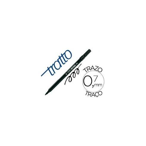 MARCADOR TRATTO ESCRITÓRIO FIBRA PONTO TRACE 0.7mm PRETO