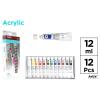 Conjunto de 12 tubos de tinta acrílica Artix