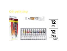 Conjunto de 12 tubos de tinta a óleo Artix