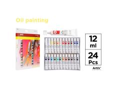 Conjunto de 24 tubos de tinta a óleo Artix
