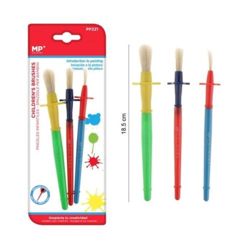 Conjunto de 3 Pincéis Escolares