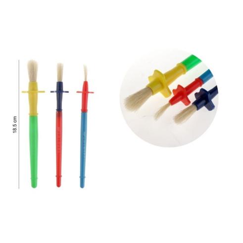 Conjunto de 3 Pincéis Escolares