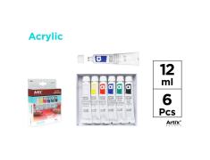 Conjunto de 6 tubos de tinta acrílica Artix