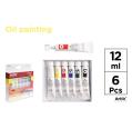 Conjunto de 6 tubos de tinta a óleo Artix