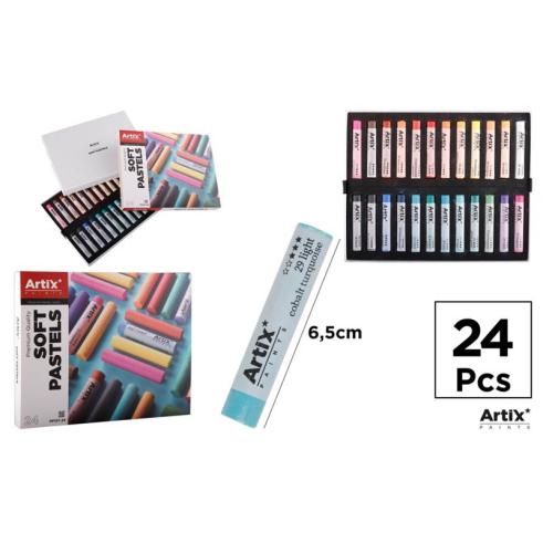 Conjunto de Tintas Pastel Redondas 24 Cores