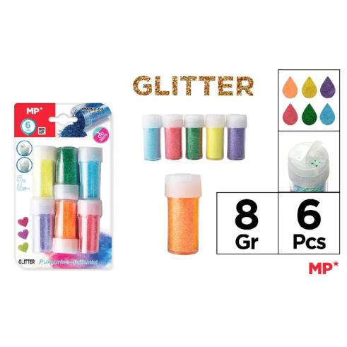 Conjunto de Glitter com 6 Cores Neon PM253-03