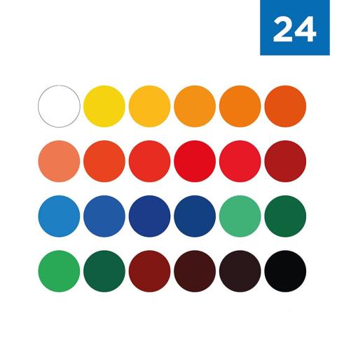 Conjunto Profissional de Tinta Acrílica para Artesanato e Pintura - 24 tubos de 12ml